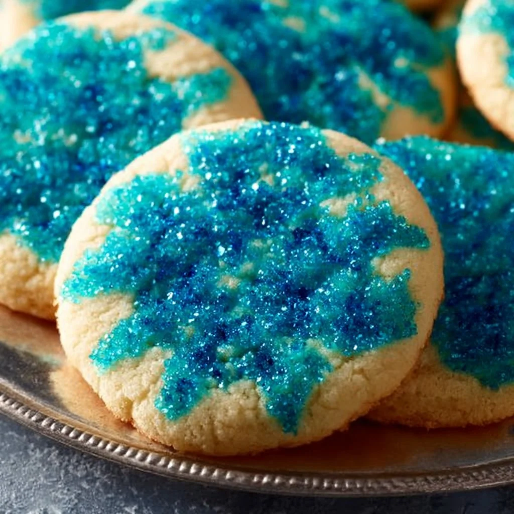 Freshly baked classic sugar cookies on a cooling rack