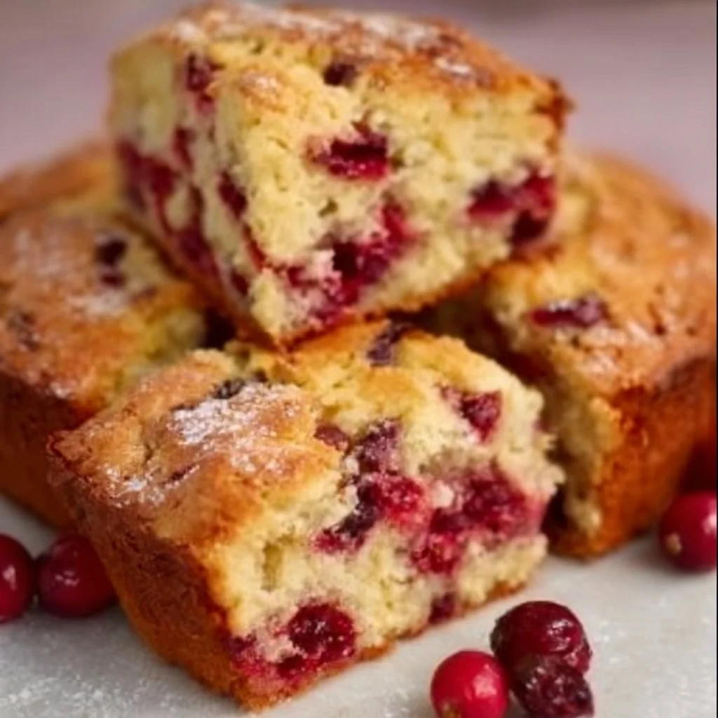 Festive Cranberry Christmas Cake with berries and icing on a holiday table