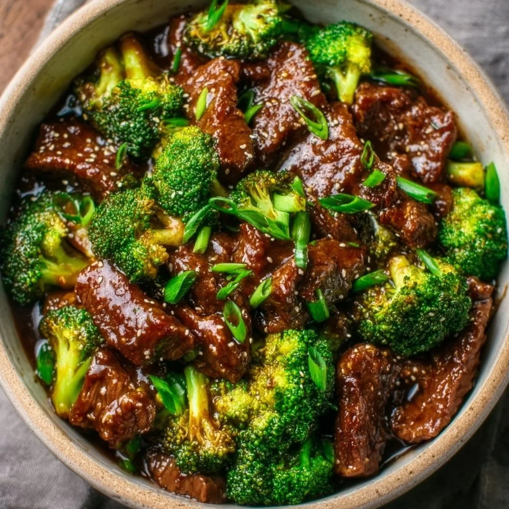 Delicious serving of crockpot beef and broccoli dish with tender meat and fresh veggies