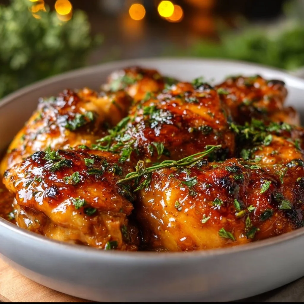 Delicious Crockpot Honey Garlic Chicken in a slow cooker