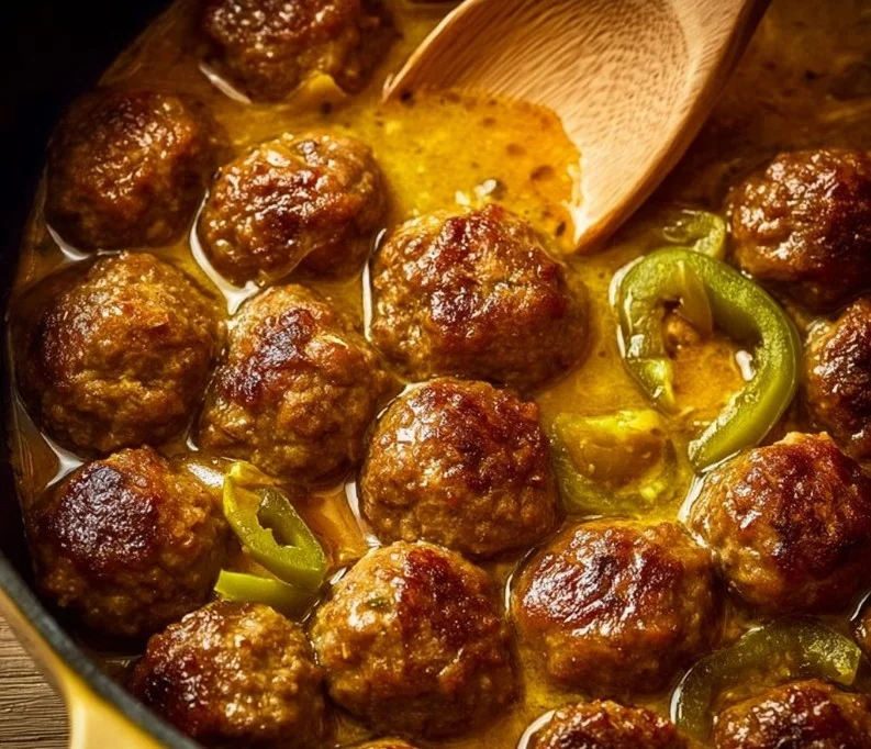 Delicious Crockpot Mississippi Meatballs served in a bowl with sauce.
