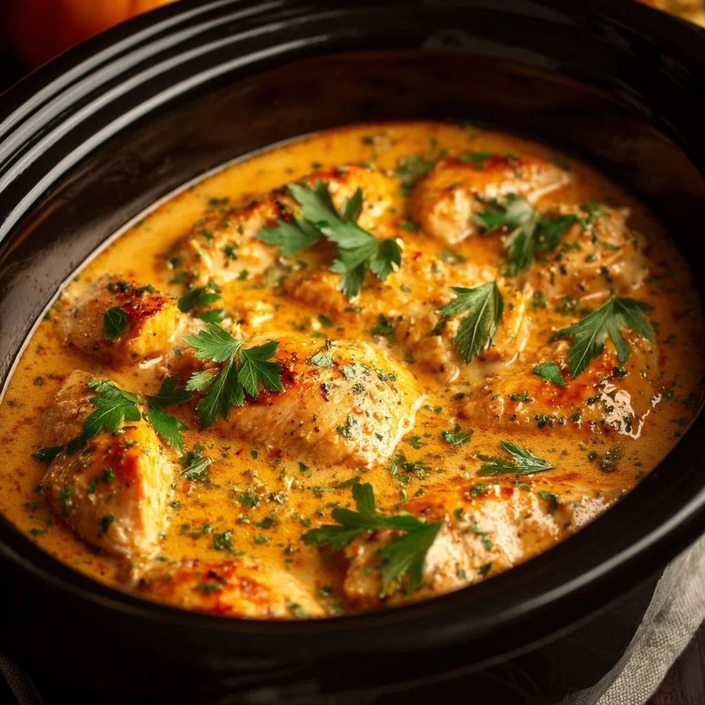 Crockpot Ranch Chicken meal served in a bowl with herbs and spices