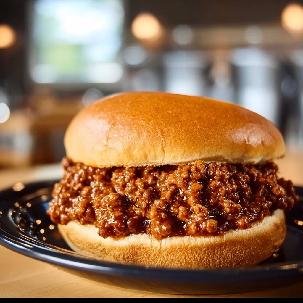 Delicious slow cooker sloppy joes served on a bun