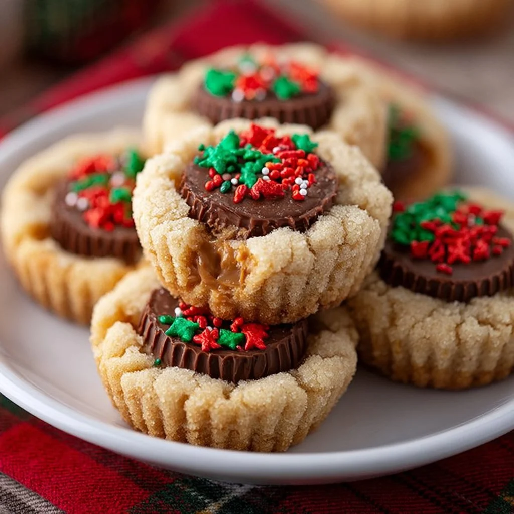 Delicious Peanut Butter Cup Cookies with chocolate and peanut butter