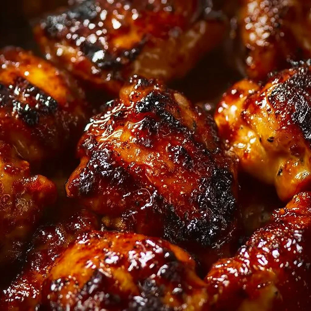 Sweet Baby Ray's Crockpot Chicken dish with tender chicken in BBQ sauce