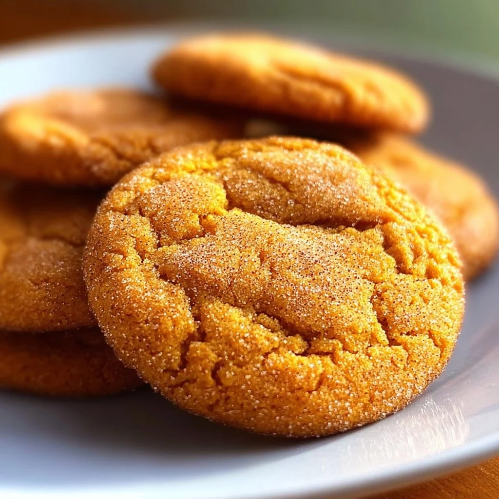 Delicious chewy pumpkin cookies with a warm, spiced flavor.