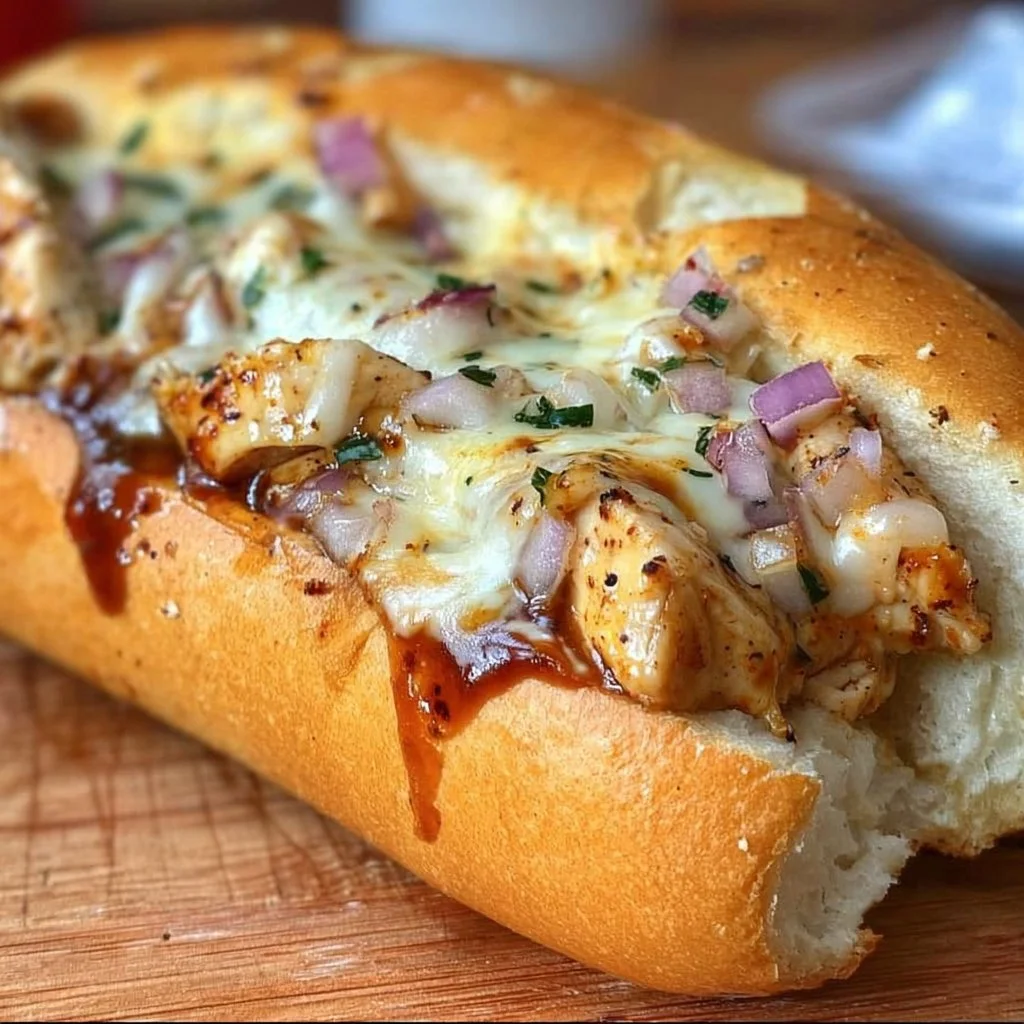 Delicious Chicken BBQ Sub Sandwich with tender chicken and BBQ sauce