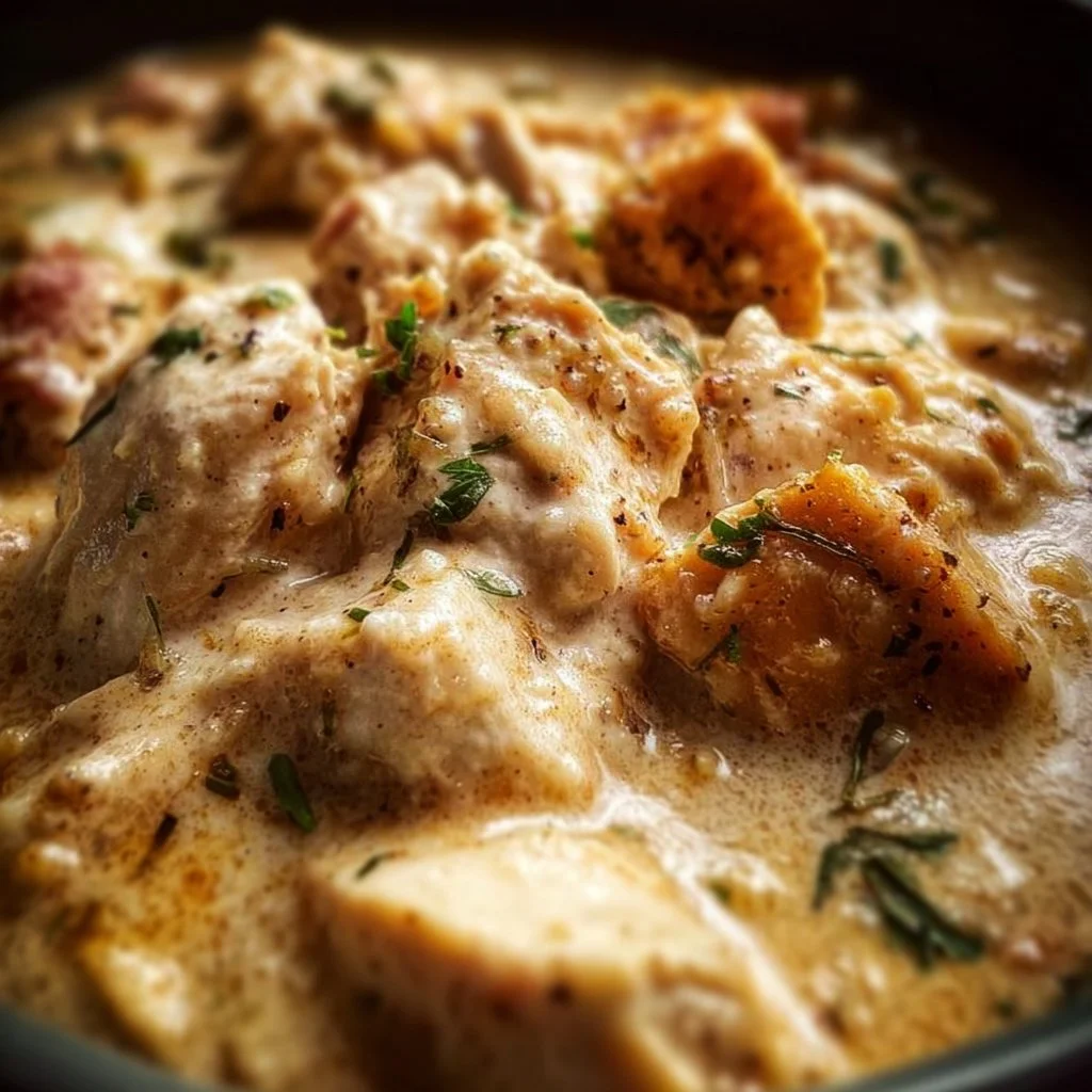 Creamy ranch chicken recipe in a crock pot for easy meal preparation