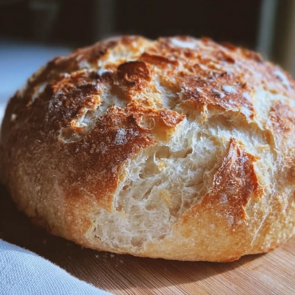Delicious homemade Crockpot Bread baking in a slow cooker
