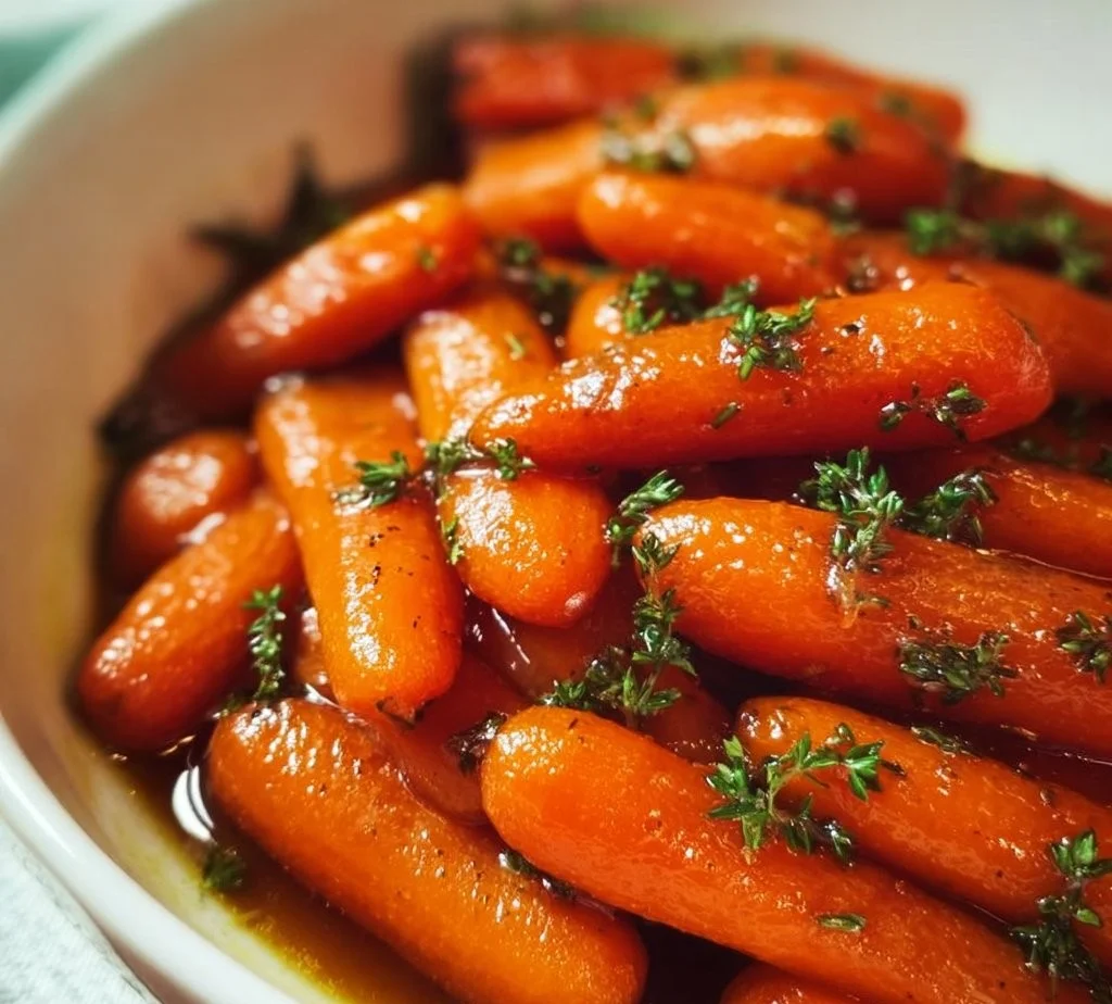 Crockpot glazed carrots cooked to perfection in a slow cooker