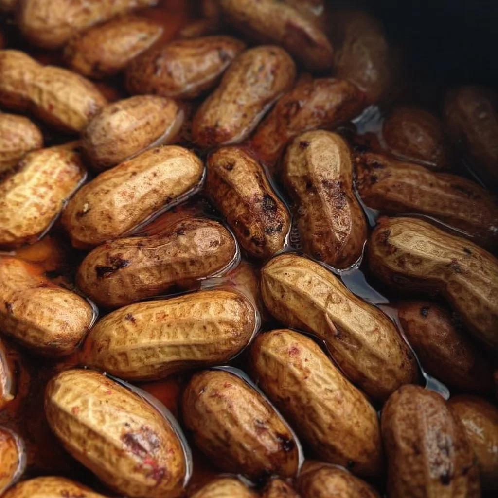 Delicious Cajun boiled peanuts made in a slow cooker, perfect for snacks.