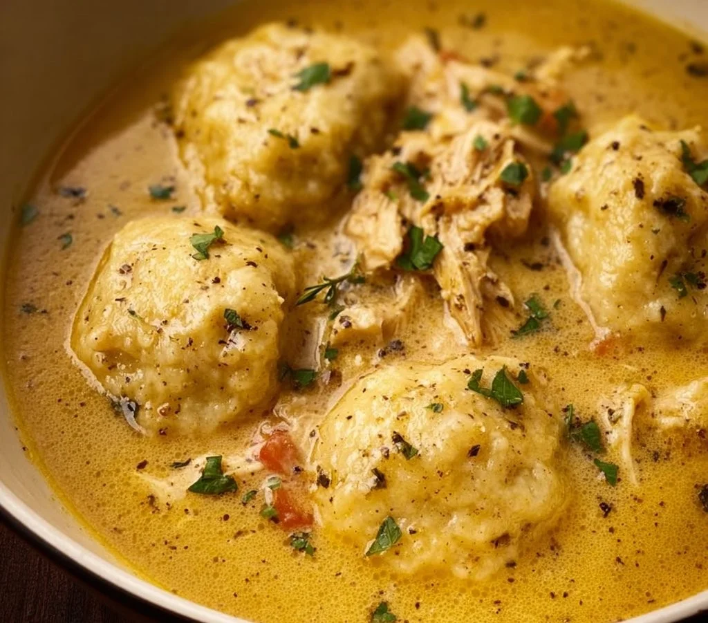 Keto Chicken and Dumplings dish for a low-carb meal