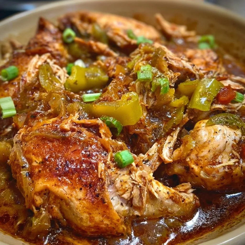 Delicious Mississippi Crockpot Chicken served with herbs and spices