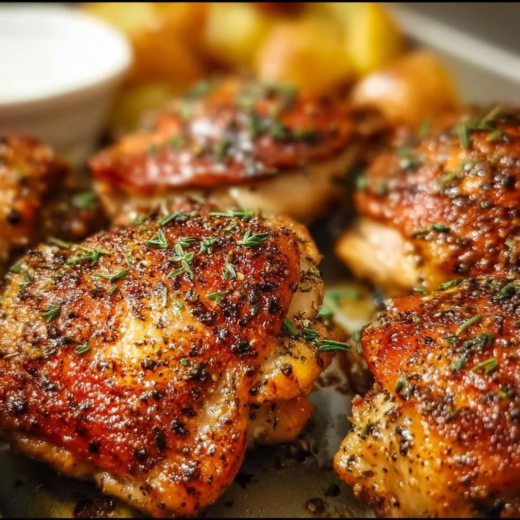 Juicy ranch chicken thighs seasoned to perfection