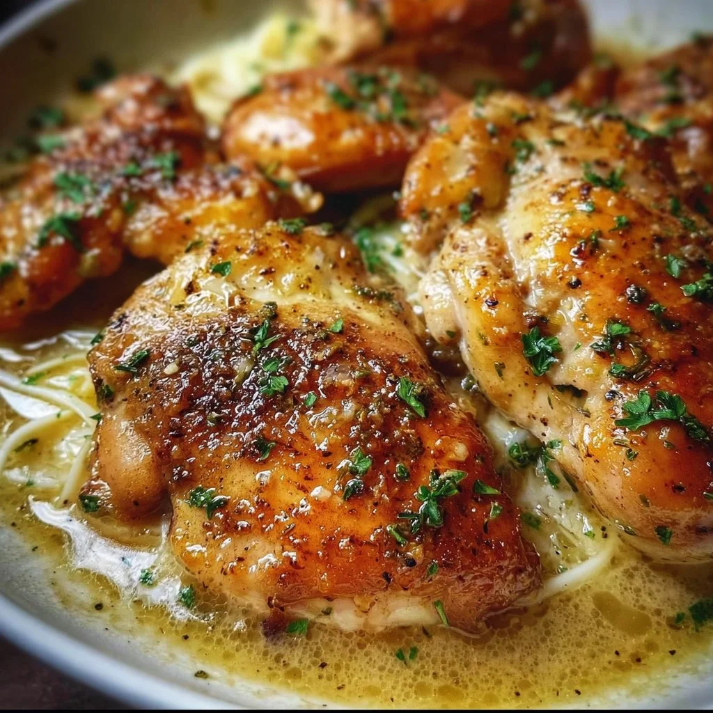 Delicious slow cooker Angel Chicken recipe served with creamy sauce and vegetables