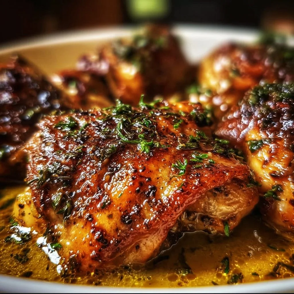 Slow cooker chicken thighs cooked to perfection