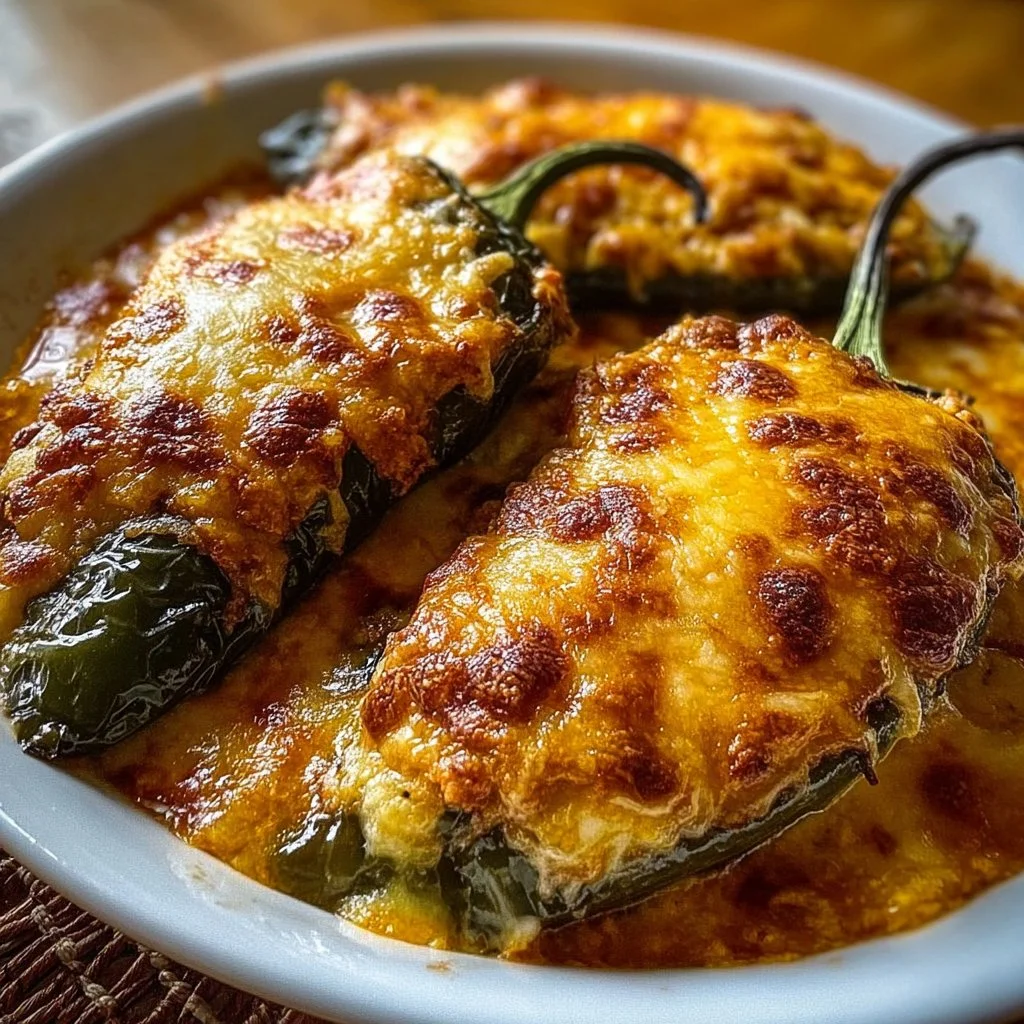 Baked stuffed peppers filled with rice, vegetables, and spices on a plate.