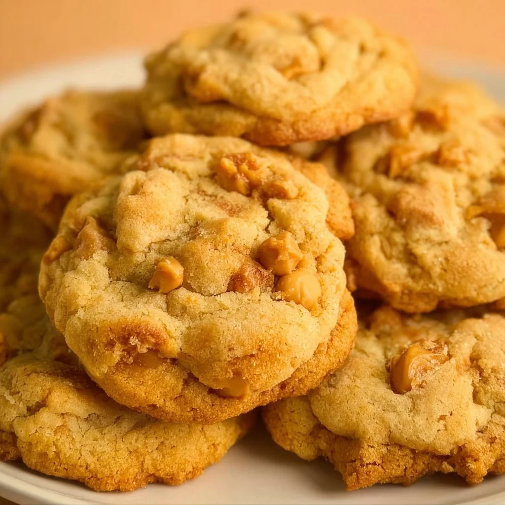 Delicious homemade butterscotch drop cookies on a cooling rack.