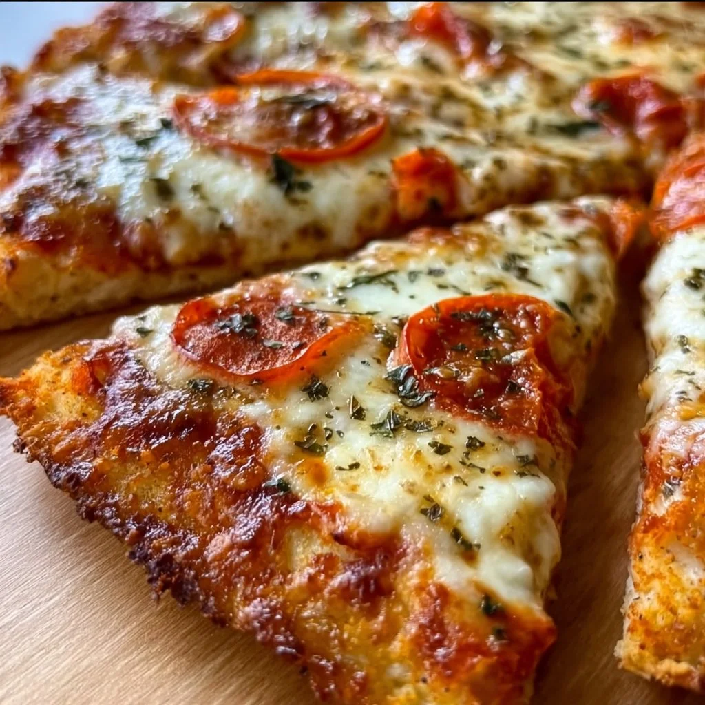 Delicious Cottage Cheese Pizza topped with fresh ingredients