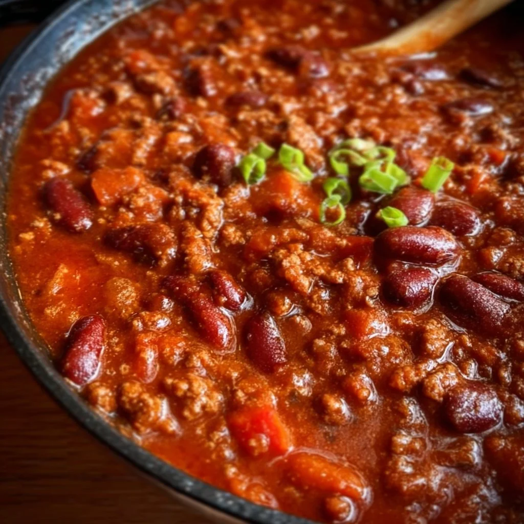 A bowl of hearty gluten-free chili topped with fresh herbs