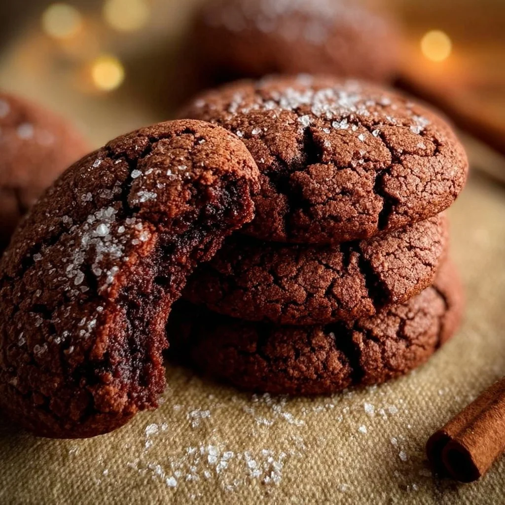 Delicious Mexican hot chocolate cookies with a spicy kick, perfect for dessert