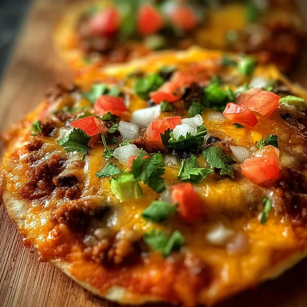 Delicious Mexican pizza topped with vibrant ingredients and spices