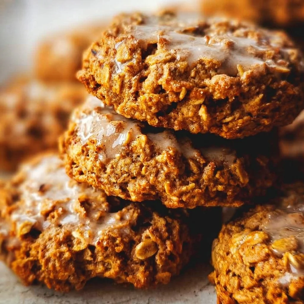 Delicious Pumpkin Oatmeal Cookies on a cooling rack