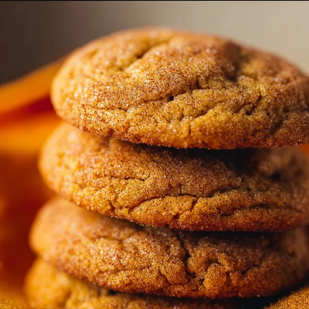 Delicious pumpkin spice cookies freshly baked and ready to enjoy.