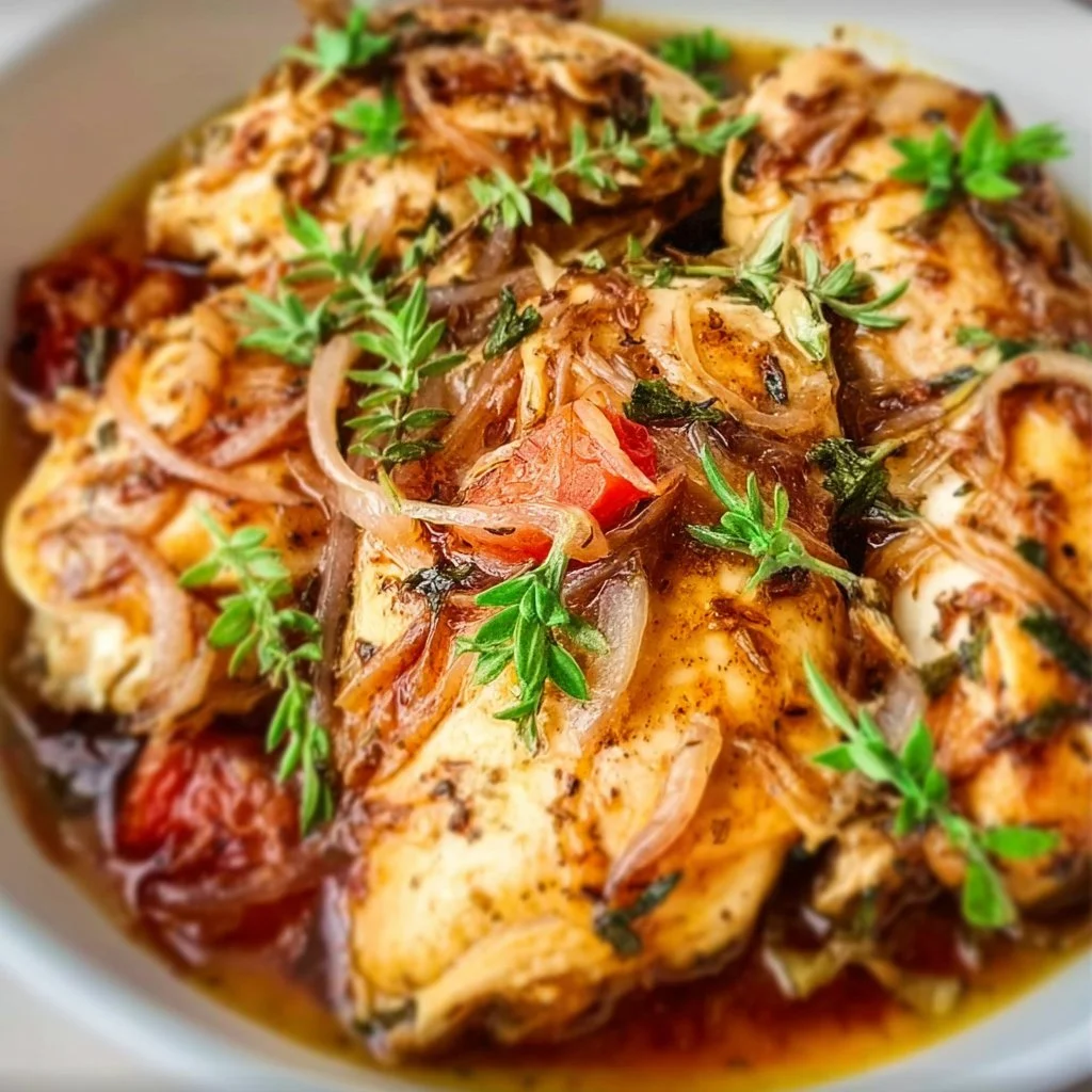 Slow Cooker Balsamic Chicken cooked to perfection with rich flavors
