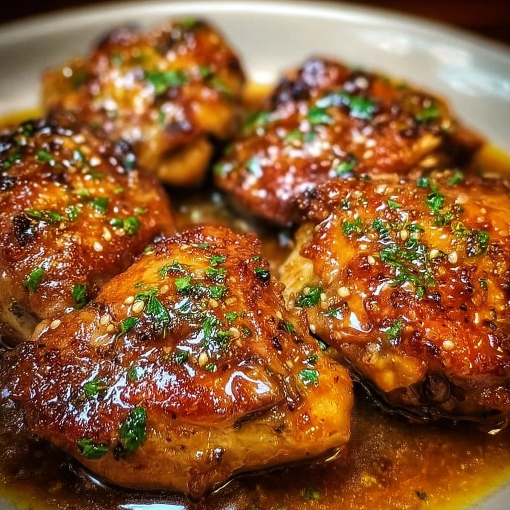 Slow cooker brown sugar garlic chicken served on a plate
