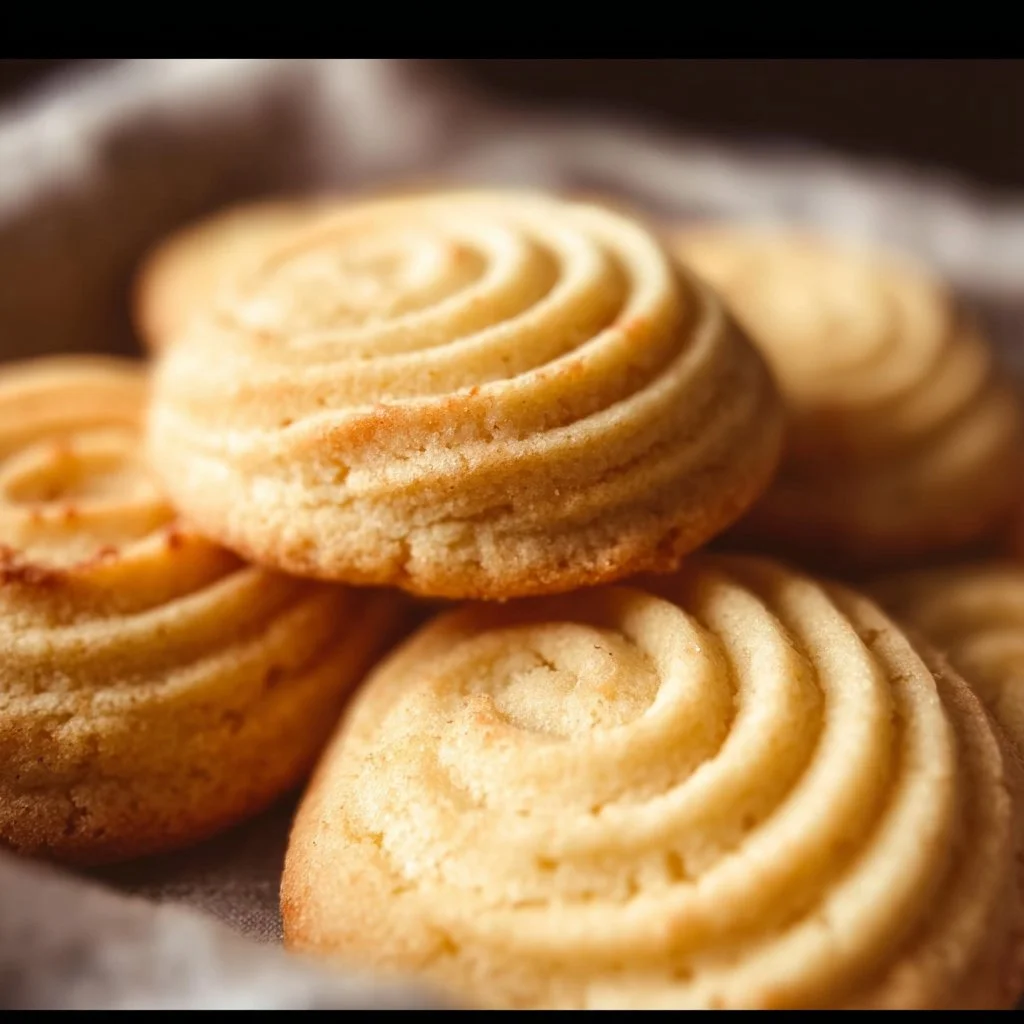 Delicious soft butter cookies ready to enjoy with a cup of tea