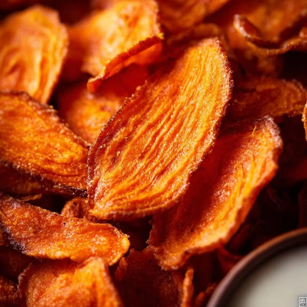 Crispy air fryer carrot chips served in a bowl with a sprinkle of seasoning