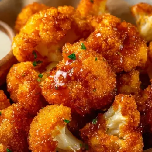 Delicious air fryer cauliflower bites served as a healthy snack or appetizer