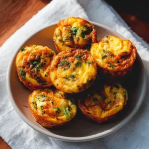 Delicious air fryer egg bites served on a plate