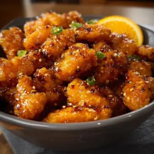 Delicious Air Fryer Orange Chicken with a crispy glaze