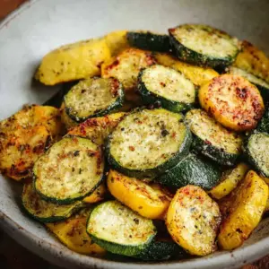 Air fryer zucchini and squash dish, healthy and crispy vegetable recipe