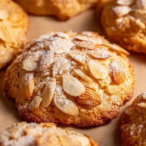 Delicious Almond Croissant Cookies with a flaky texture and almond topping