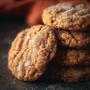 Freshly baked apple cider cookies with a sprinkle of cinnamon