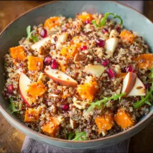 Apple Sweet Potato Quinoa Salad with fresh ingredients and vibrant colors
