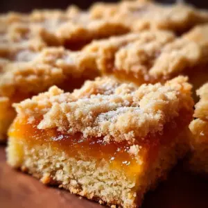 Delicious apricot shortbread bars topped with sweet apricot filling.