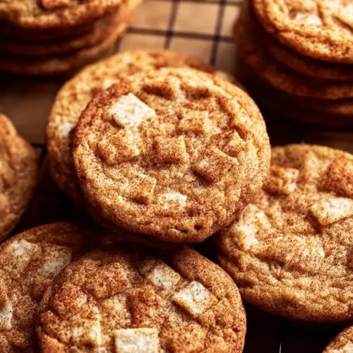 Chewy cinnamon toast crunch cookies with a sprinkle of cinnamon on top