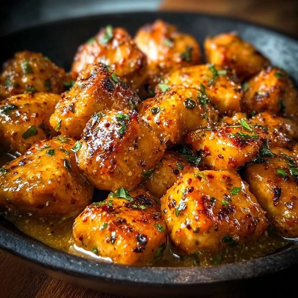 Delicious Cowboy Butter Chicken Bites served on a plate