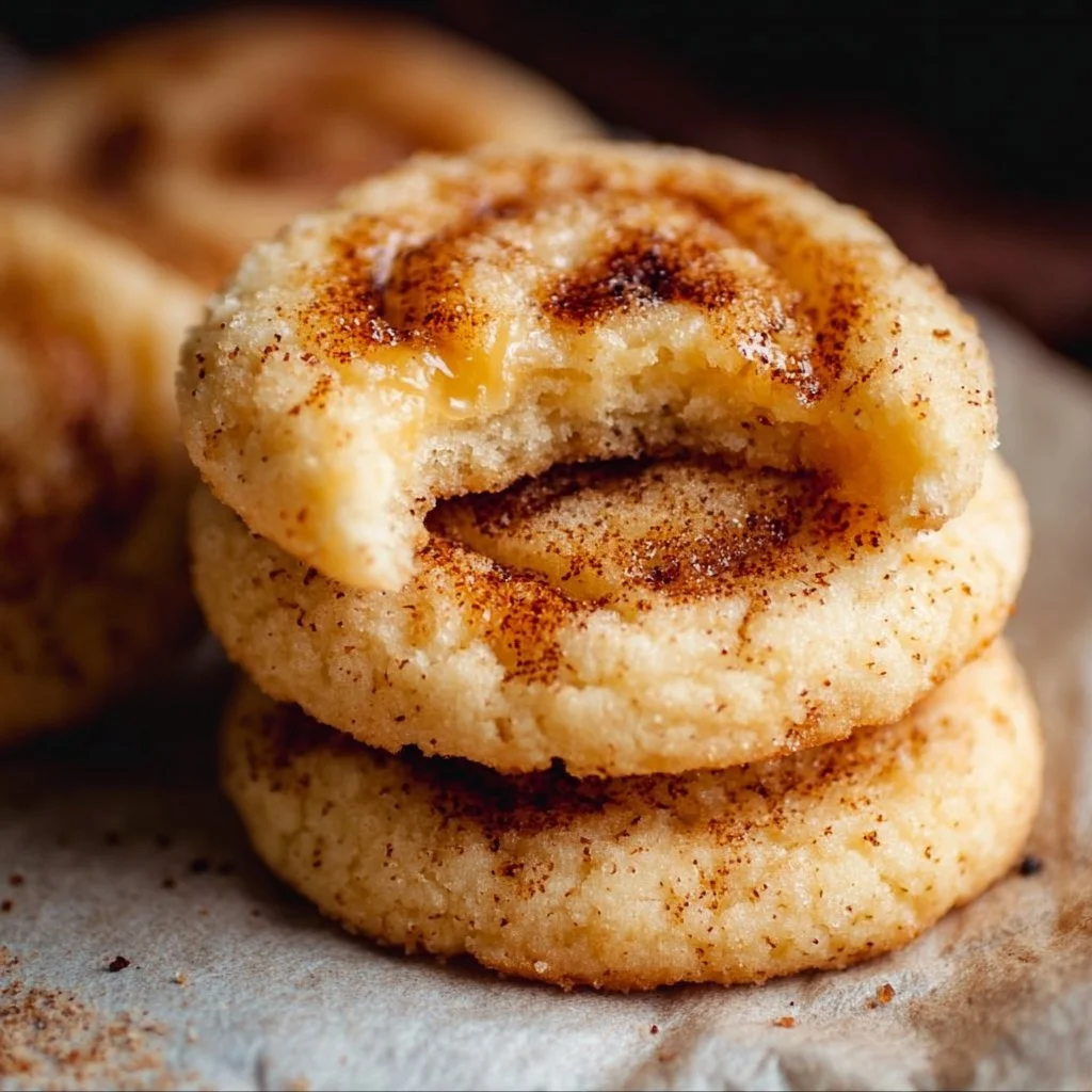 Delicious Crème Brûlée cookies with a creamy layer and caramelized sugar topping.