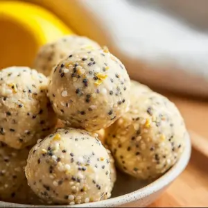 Easy lemon poppyseed protein balls recipe for a healthy snack