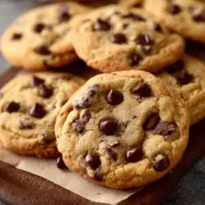 Eggless chocolate chip cookies fresh out of the oven