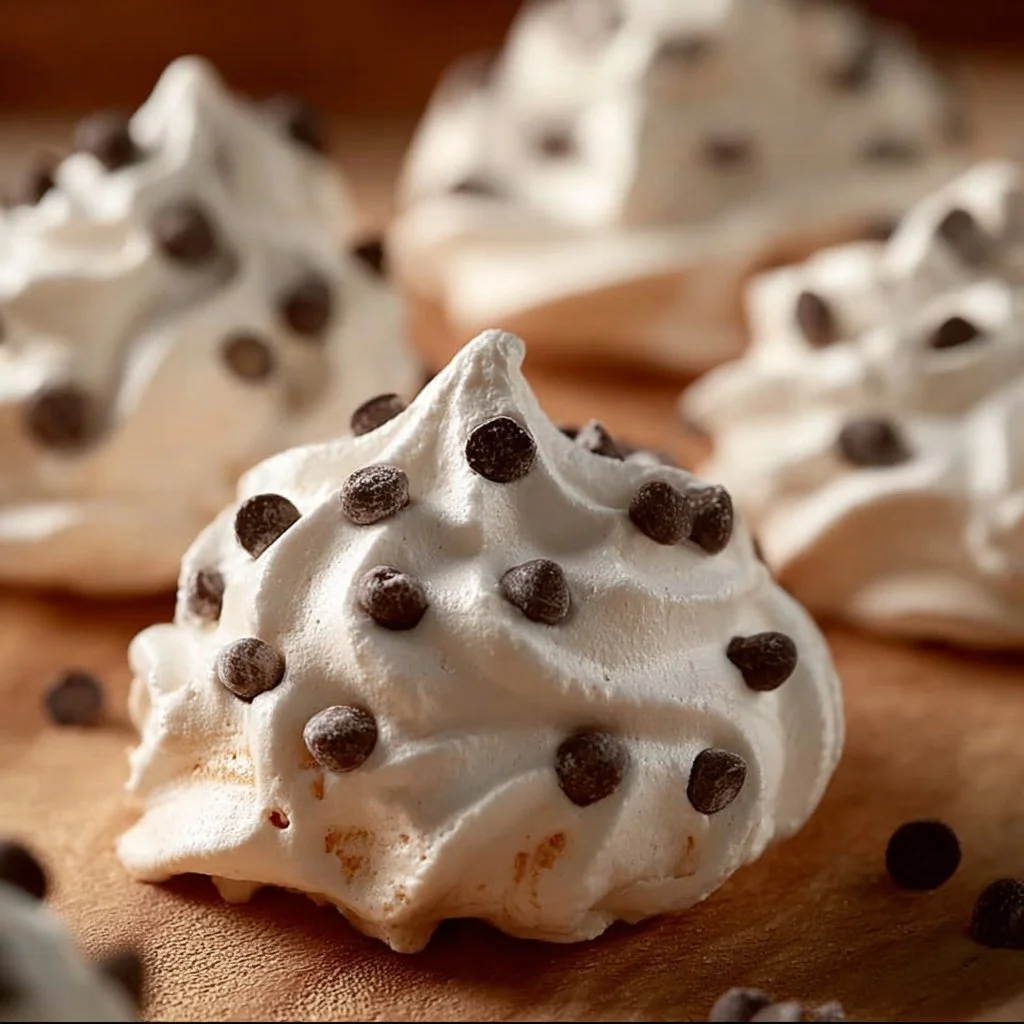 Delicious freshly baked forgotten cookies on a cooling rack.