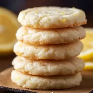 Freshly baked lemon cookies with a bright yellow glaze and lemon zest on top