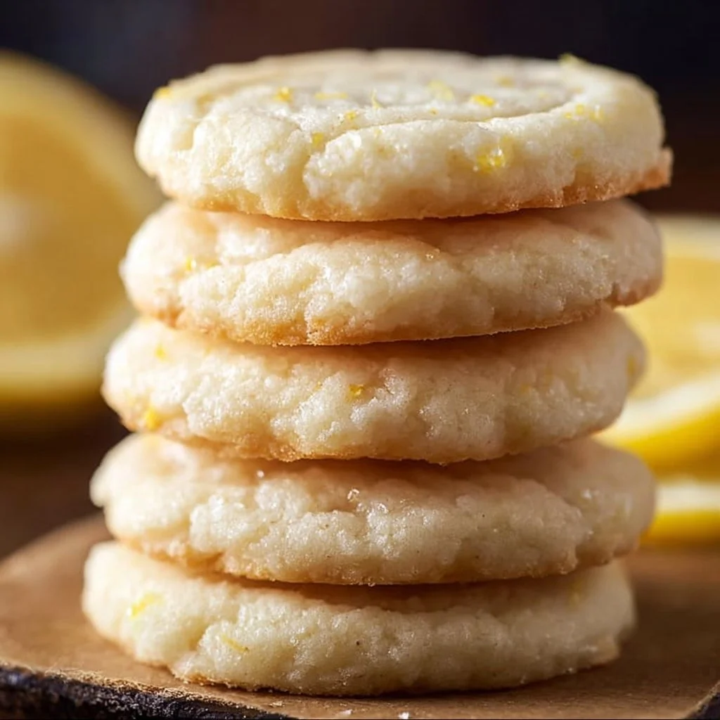 Freshly baked lemon cookies with a bright yellow glaze and lemon zest on top