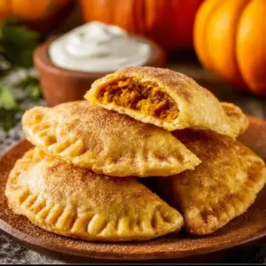 Delicious Mexican pumpkin turnovers filled with seasoned pumpkin filling.