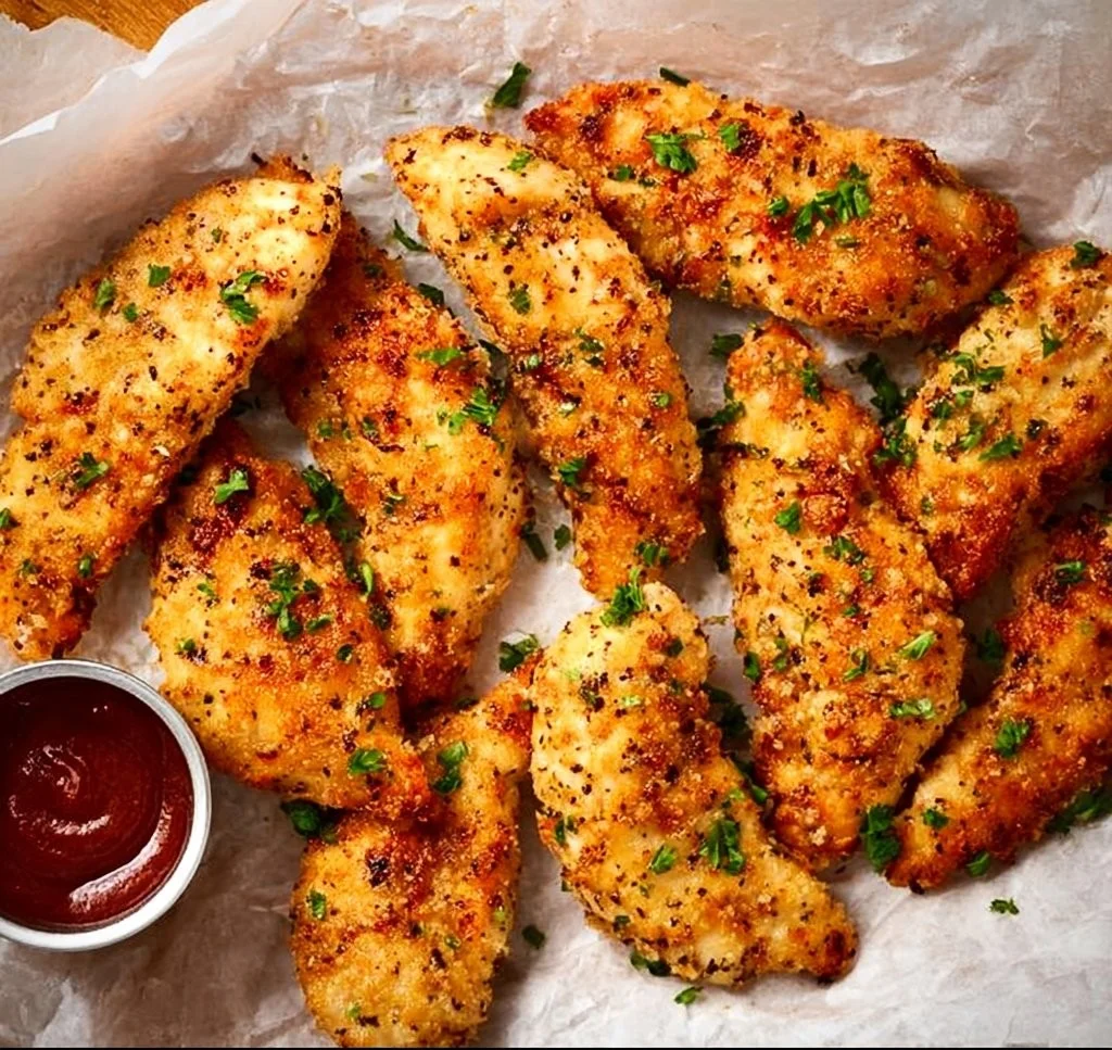 No breading air fryer chicken tenders cooked to perfection